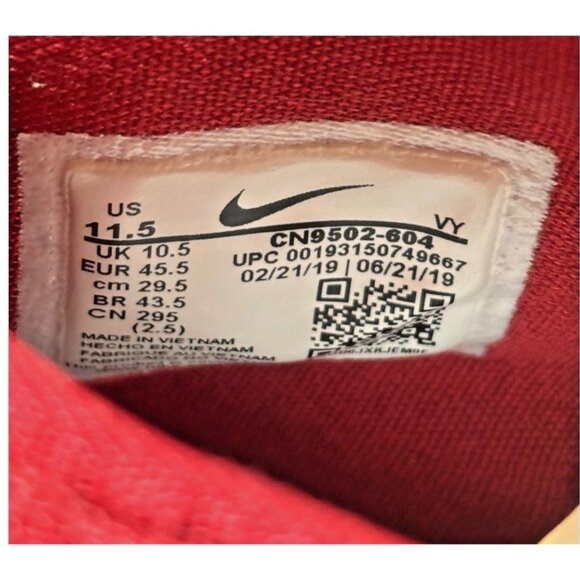 Nike Zoom Rise Men’s Mid Top Basketball Shoes Size 11.5 CN9502-604 Red &White main image 5